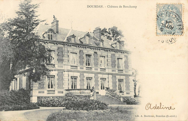 Carte postale ancienne Dourdan Chateau De Bonchamp à Dourdan