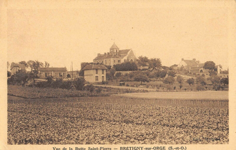 Carte postale ancienne Vue De La Butte Saint Pierre Bretigny Sur Orge à Igny
