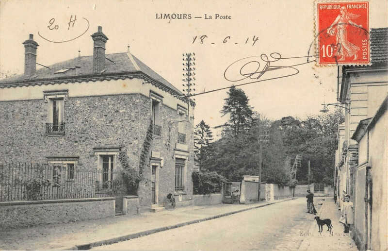 Carte postale ancienne Limours La Poste à Limours
