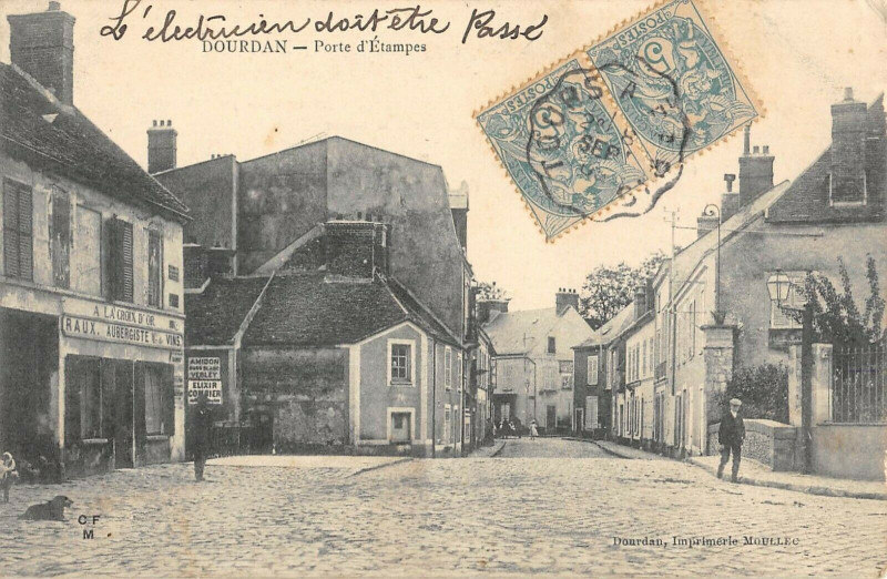 Carte postale ancienne Dourdan Porte D'Etampes à Dourdan