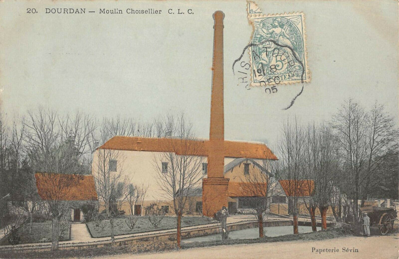 Carte postale ancienne Dourdan Moulin Choisellier à Dourdan