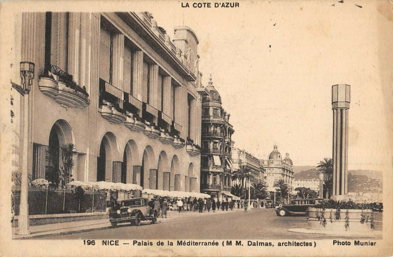 Carte postale ancienne Nice Palais De La Mediterranee à Nice