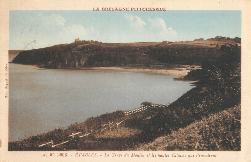 Carte postale ancienne Etables La Greve Du Moulin