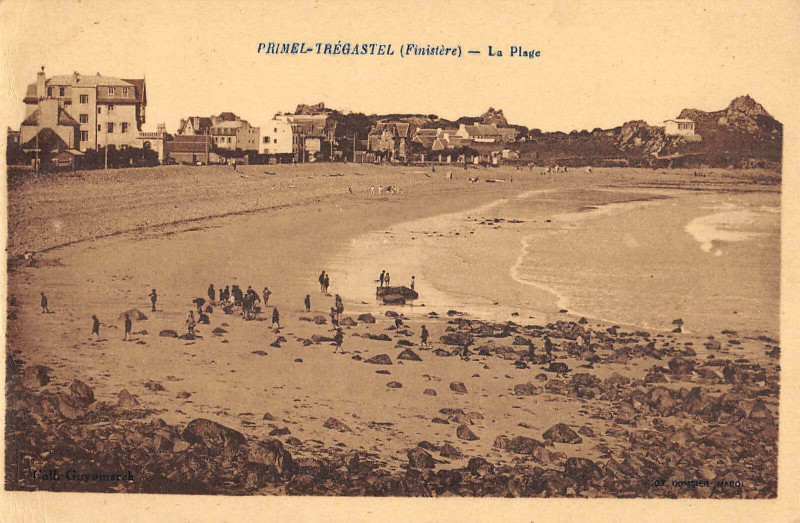 Carte postale ancienne Primel Tregastel  La Plage