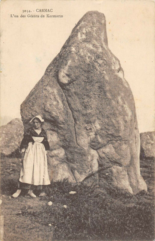 Carte postale ancienne Carnac L'Un Des Geants De Kermario à Carnac