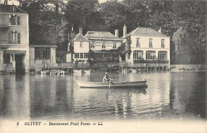 Carte postale ancienne Olivet Restaurant Paul Foret à Olivet