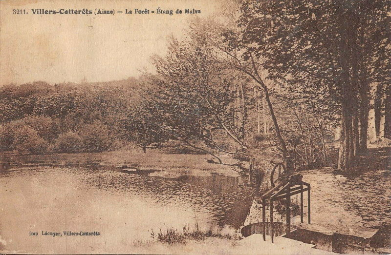Carte postale ancienne Villers Coterets La Foret Etang De Malva