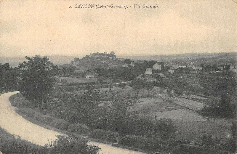 Carte postale ancienne Cancon Vue Generale à Cancon