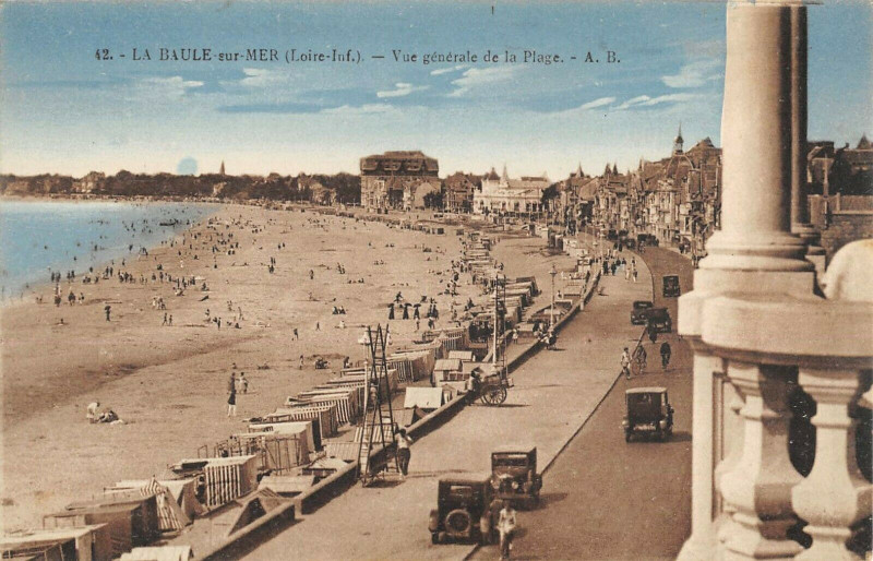 Carte postale ancienne La Baule Sur Mer Vue Generale De La Plage à Vue