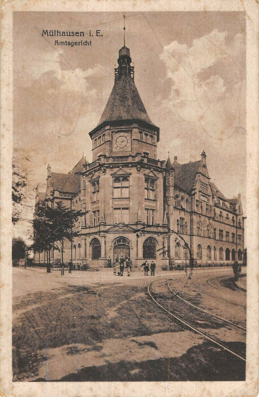 Carte postale ancienne Mulhausen Amtsgericht