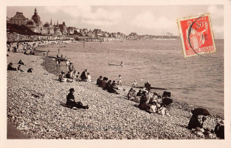 Carte postale ancienne Le Havre La Plage au Havre