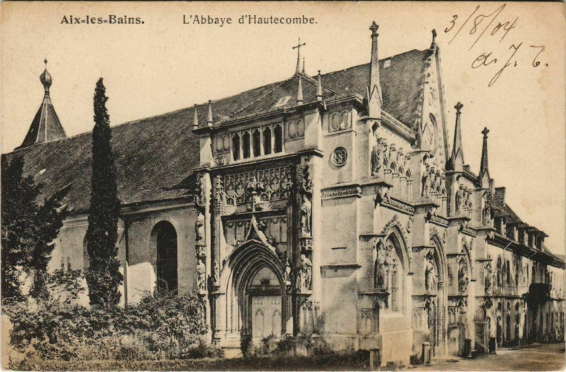 Carte postale ancienne Aix-les-Bains L'Abbaye d'Hautecombe à Aix-les-Bains