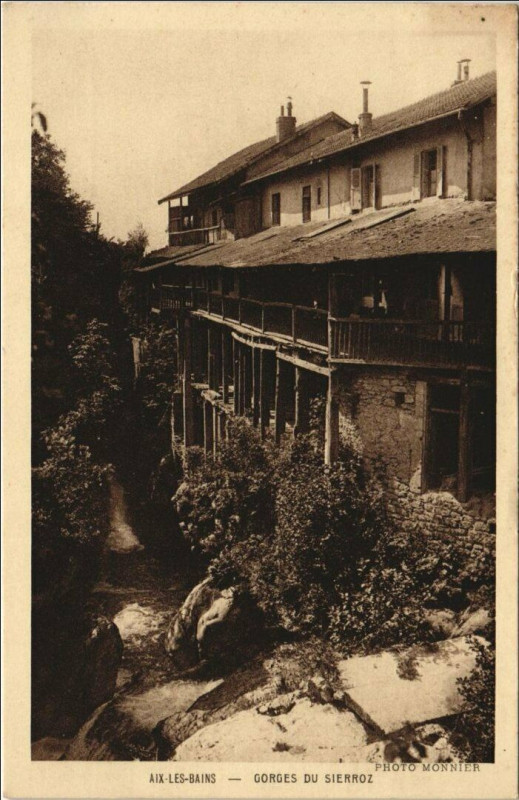 Carte postale ancienne Aix-les-Bains Gorges du Sierroz à Aix-les-Bains