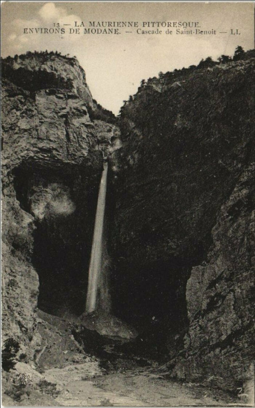Carte postale ancienne Modane Environs - Cascade de Saint-Benoit à Modane