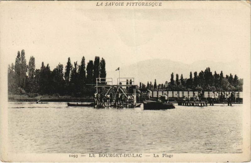 Carte postale ancienne Le Bourget-du-Lac La Plage au Bourget-du-Lac