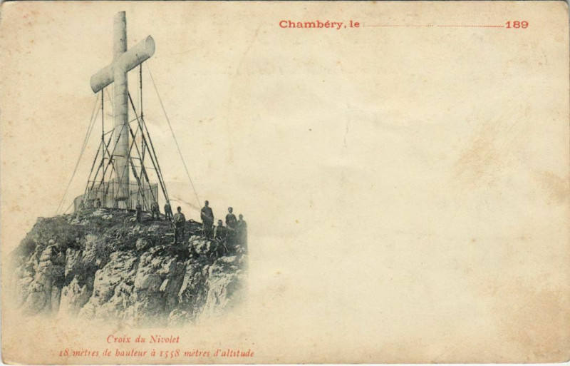 Carte postale ancienne Chambery Croix du Nivolet