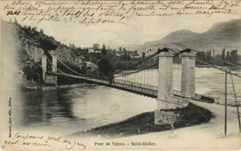 Carte postale ancienne Pont de Yenne - Saint-Didier à Yenne