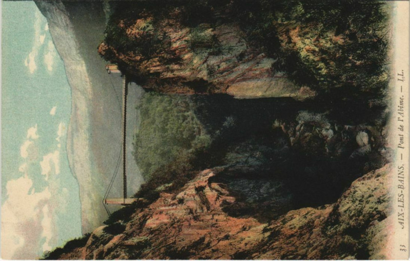 Carte postale ancienne Aix-les-Bains Pont de l'Abime à Aix-les-Bains