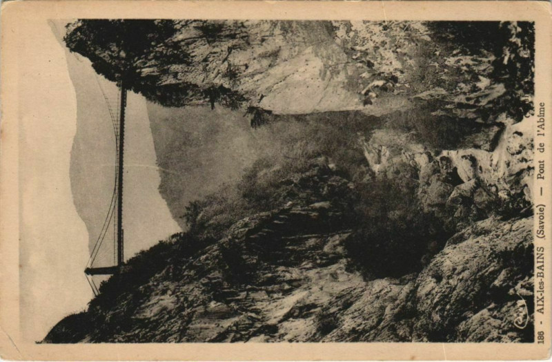 Carte postale ancienne Aix-les-Bains Pont de l'Abime à Aix-les-Bains