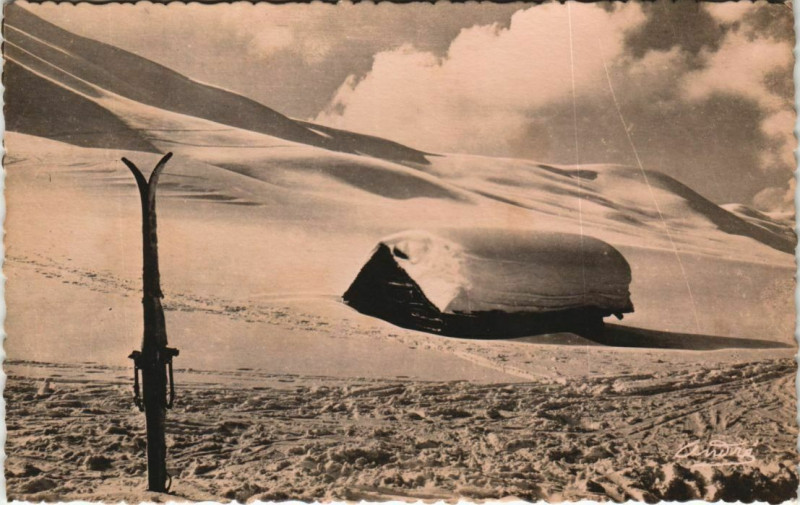 Carte postale ancienne Savoie - Winter Landscape with a Hut