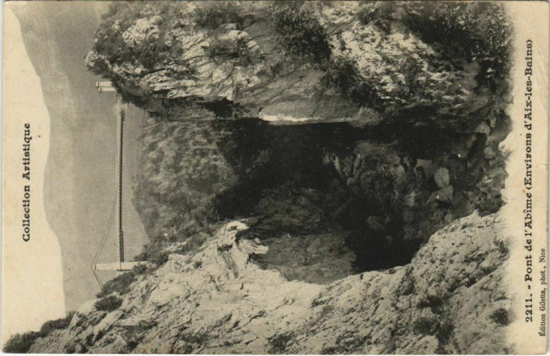 Carte postale ancienne Aix-les-Bains Environs - Pont de l'Abime à Aix-les-Bains
