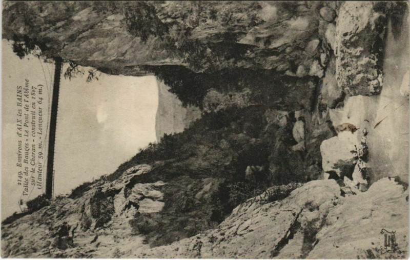 Carte postale ancienne Aix-les-Bains Environs - Le Pont de l'Abime à Aix-les-Bains