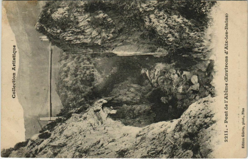 Carte postale ancienne Aix-les-Bains Environs - Pont de l'Abime à Aix-les-Bains