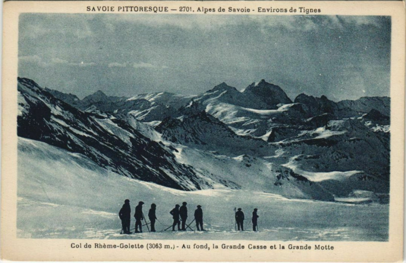 Carte postale ancienne Tignes Environs - Col de Rheme-Golette à Tignes