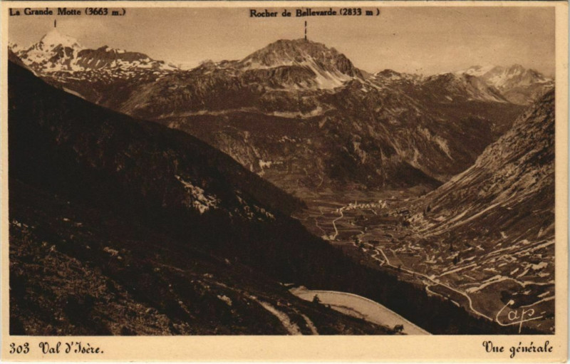 Carte postale ancienne Val-d'Isere Vue Generale