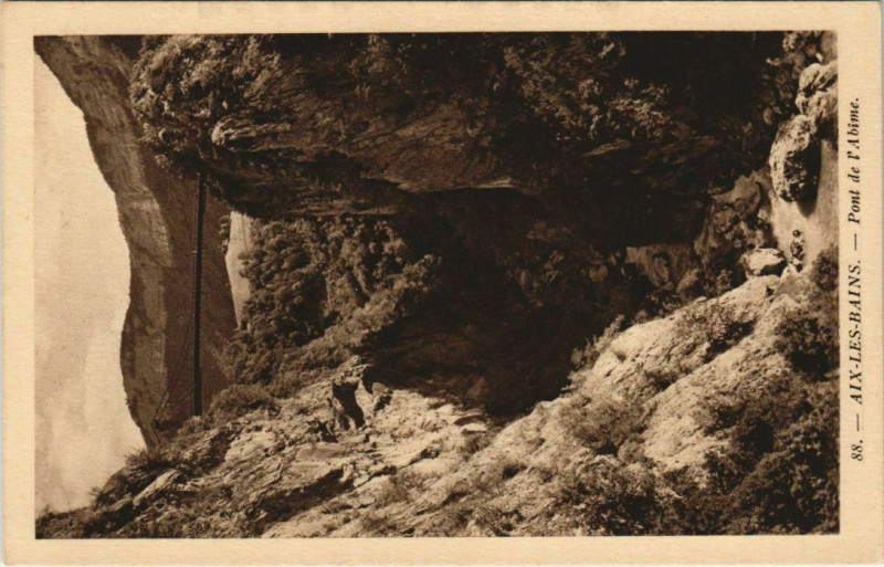 Carte postale ancienne Aix-les-Bains Pont de l'Abime à Aix-les-Bains