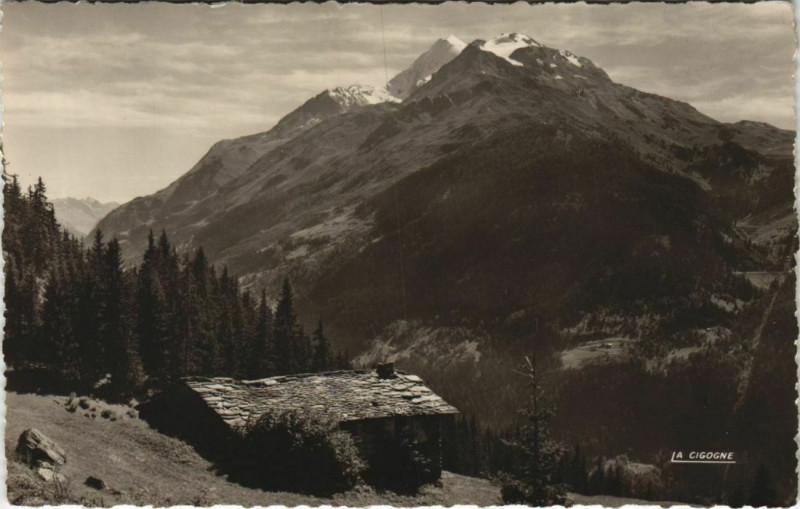 Carte postale ancienne Bourg-Saint-Maurice Env - Route du Petit Saint-Bernard - Mt Pourri à Bourg-Saint-Maurice