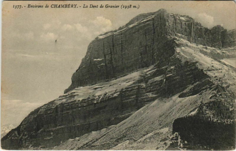 Carte postale ancienne Chambery Environs - La Dent de Granier