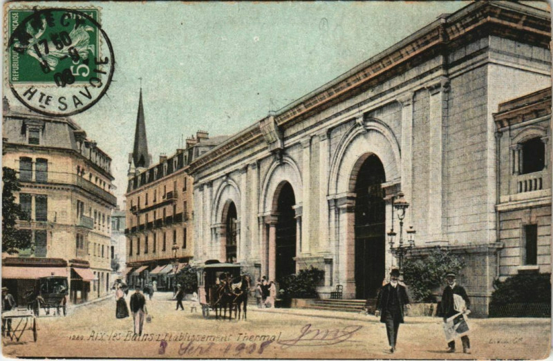 Carte postale ancienne Aix-les-Bains L'Etablissement Thermal à Aix-les-Bains