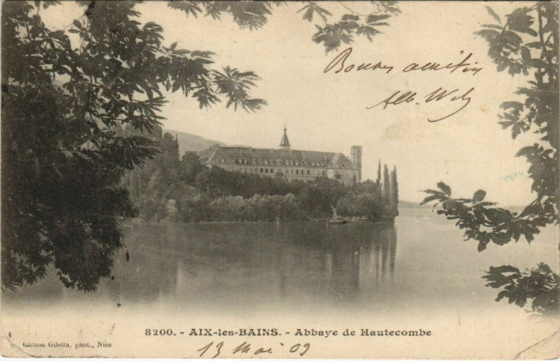 Carte postale ancienne Aix-les-Bains Abbaye d'Hautecombe à Aix-les-Bains