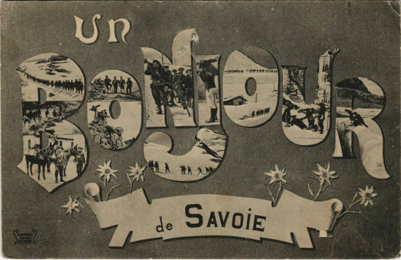 Carte postale ancienne Un Bonjour de Savoie - Scenes