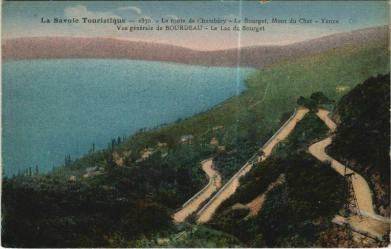 Carte postale ancienne Bourdeau Vue Generale - Lac du Bourget à Bourdeau