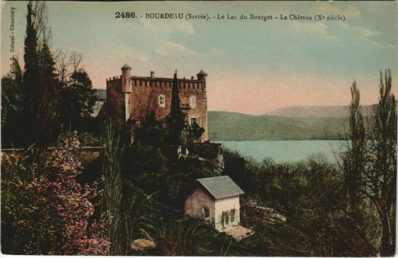 Carte postale ancienne Bourdeau Le Lac du Bourget - Le Chateau à Bourdeau