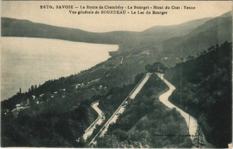 Carte postale ancienne Bourdeau Vue Generale - Le Lac du Bourget à Bourdeau