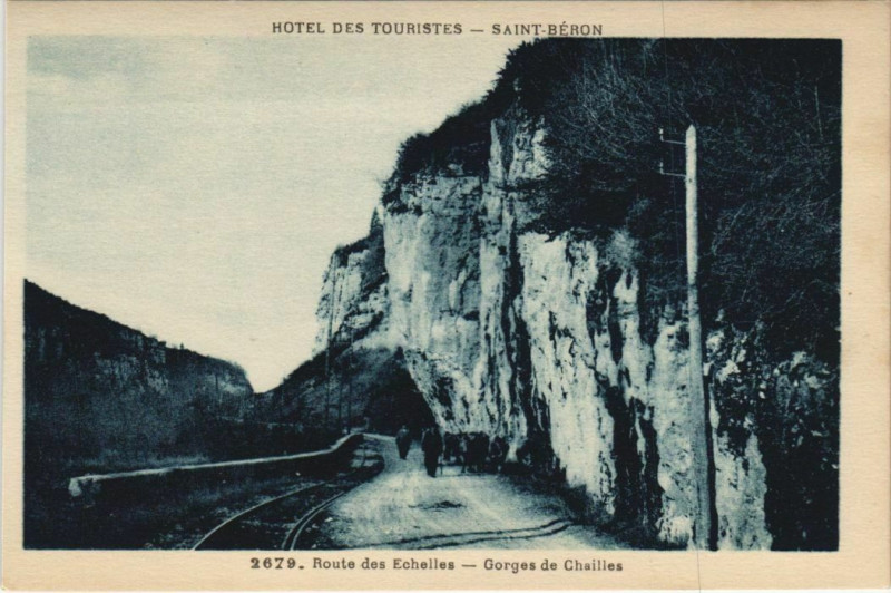 Carte postale ancienne Saint-Beron Route des Echelles - Gorges de Chailles