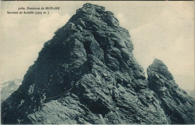Carte postale ancienne Modane Environs - Sommet due Scolette à Modane