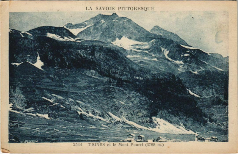 Carte postale ancienne Tignes et le Mont Pourri à Tignes