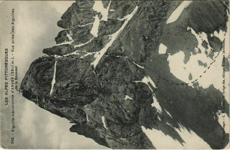 Carte postale ancienne Aiguille Meridionale d'Arves