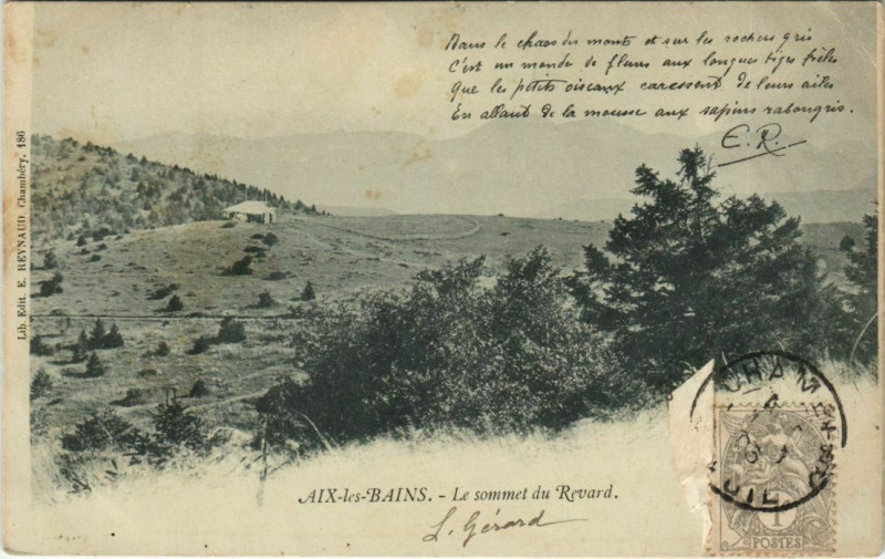 Carte postale ancienne Aix-les-Bains Le Sommet du Revard à Aix-les-Bains