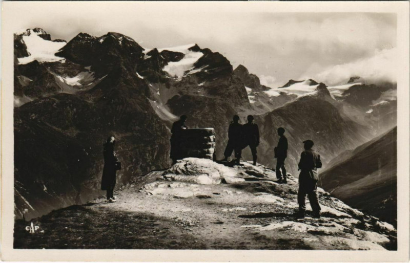 Carte postale ancienne Val-d'Isere Route du Col de l'Iseran - Table d'Orientation