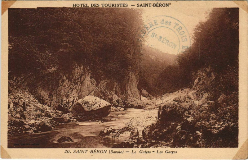 Carte postale ancienne Saint-Beron Le Guiers - Les Gorges