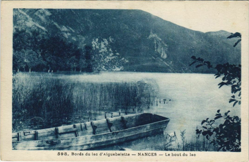 Carte postale ancienne Nances Bords du Lac d'Aiguebelette - Le Bout du Lac à Nances