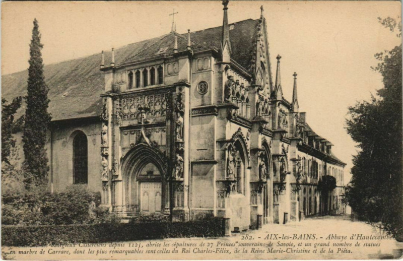 Carte postale ancienne Aix-les-Bains Abbaye d'Hautecombe à Aix-les-Bains