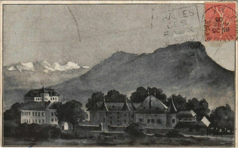 Carte postale ancienne Challes-les-Eaux Hotel du Chateau et Grand Hotel à Challes-les-Eaux