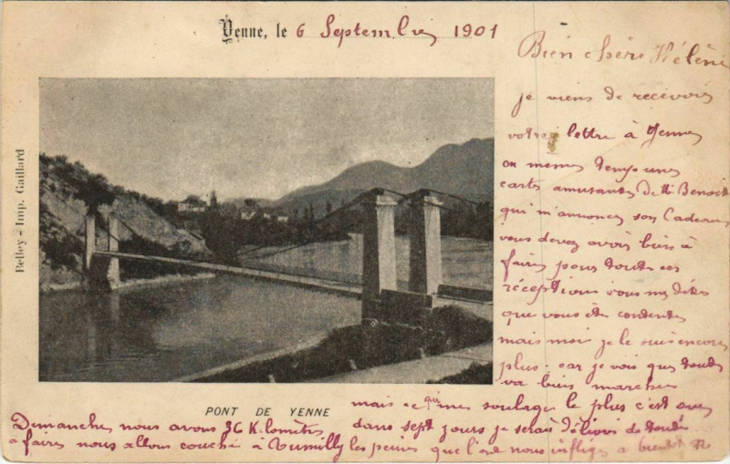 Carte postale ancienne Yenne Pont de Yenne à Yenne