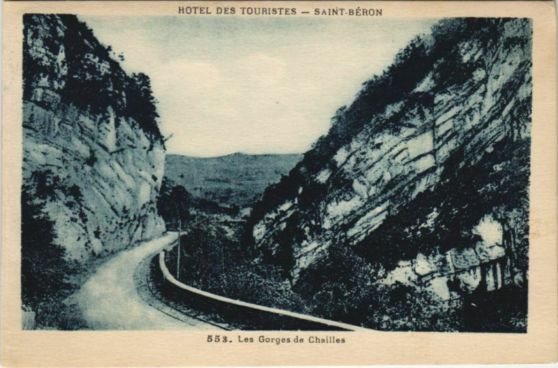 Carte postale ancienne Saint-Beron Les Gorges de Chailles